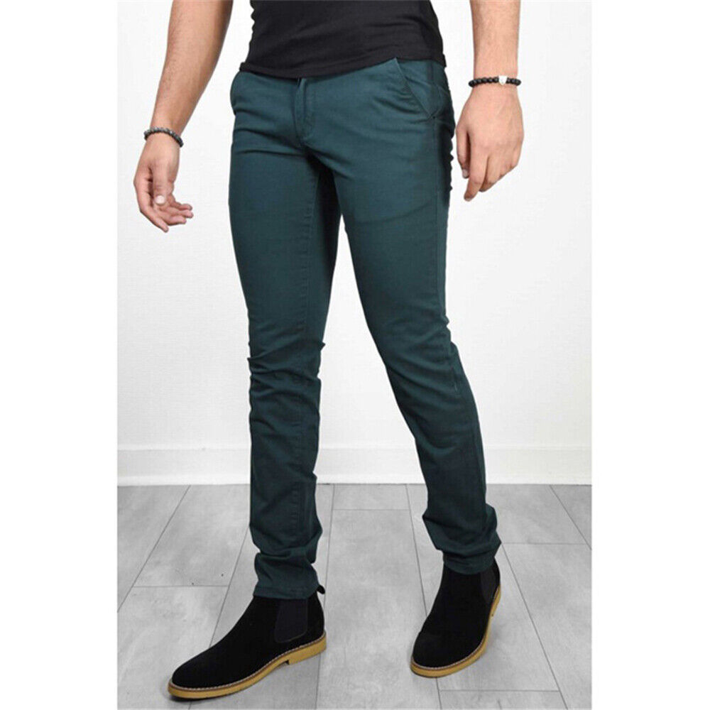 Mens Business Sweatpants Casual Slim Pants Workout Joggers Hip Hop Trousers - Picture 18 of 21