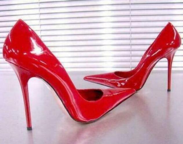 Pointy Toe Pumps Women 13cm Party Stiletto High Heel Patent Leather Slip on Shoe - Zdjęcie 15 z 18