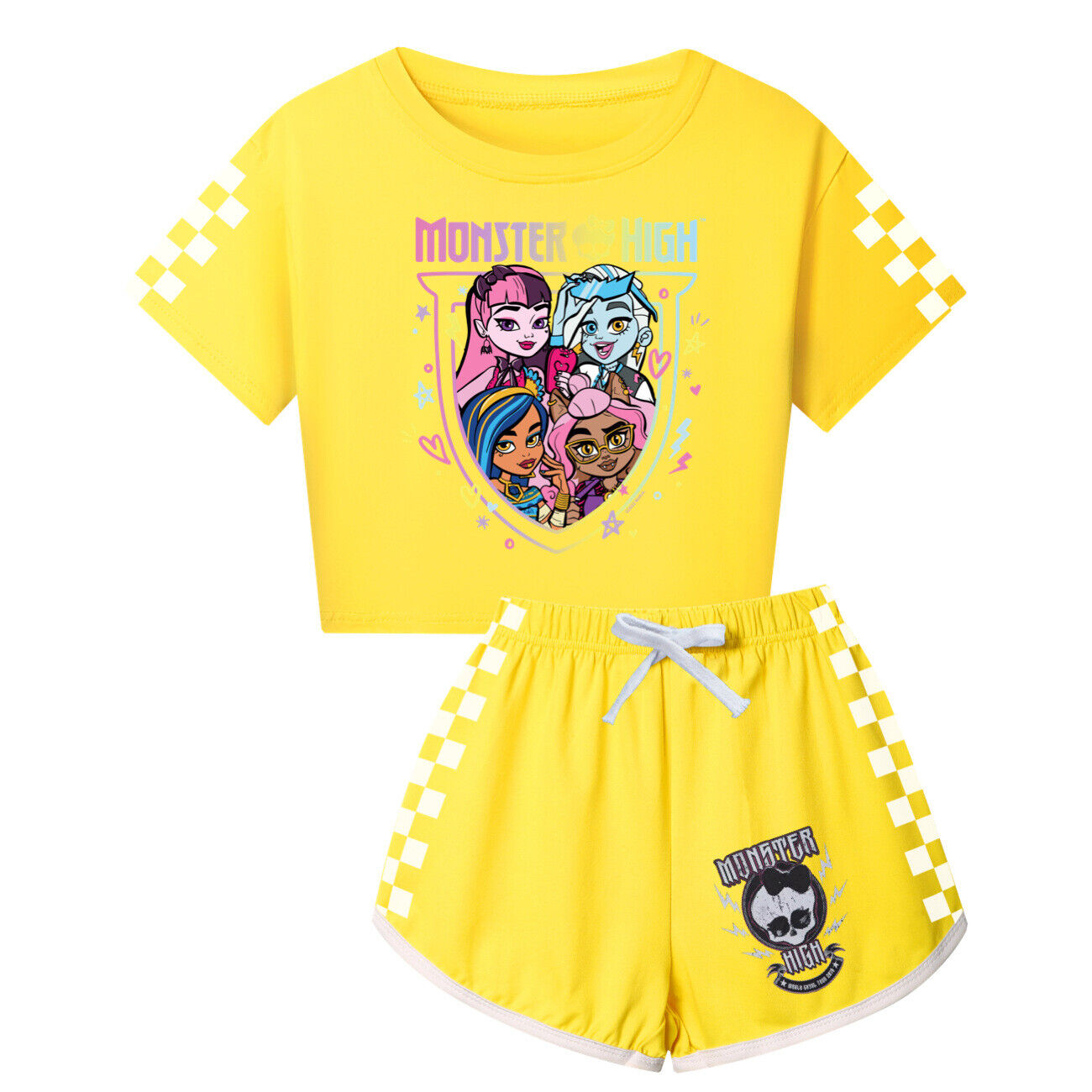 Girls Monster High Casual T-Shirt Tracksuit Kids Top Shorts Outfit Set 3-13Y UK - Picture 34 of 36