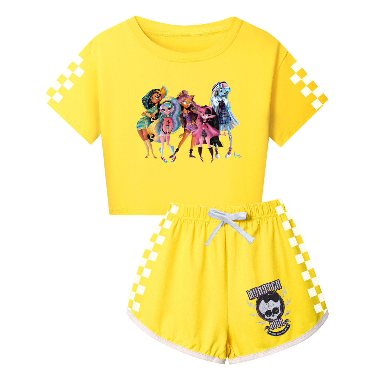 Girls Monster High Casual T-Shirt Tracksuit Kids Top Shorts Outfit Set 3-13Y UK - Picture 35 of 36