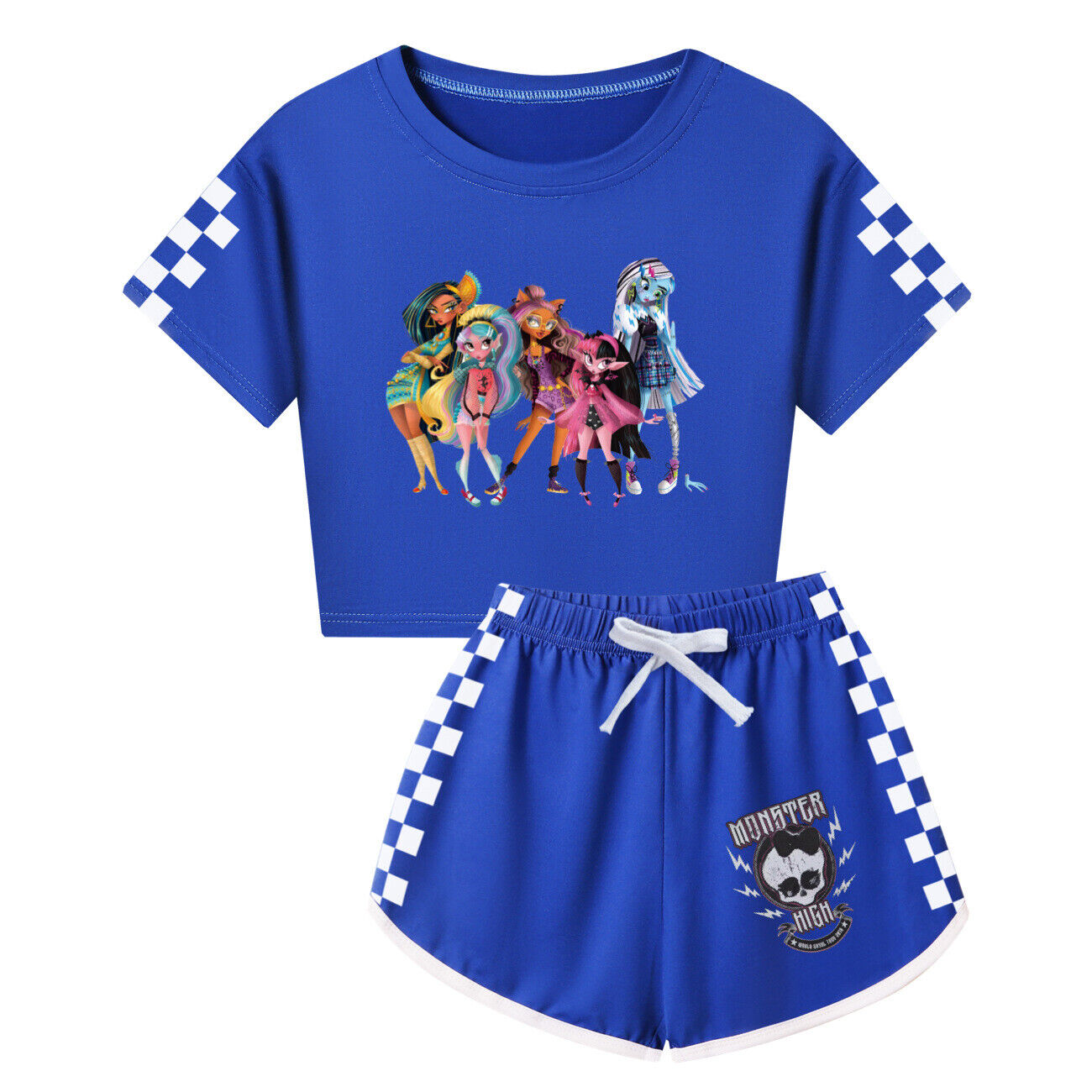 Girls Monster High Casual T-Shirt Tracksuit Kids Top Shorts Outfit Set 3-13Y UK - Picture 32 of 36