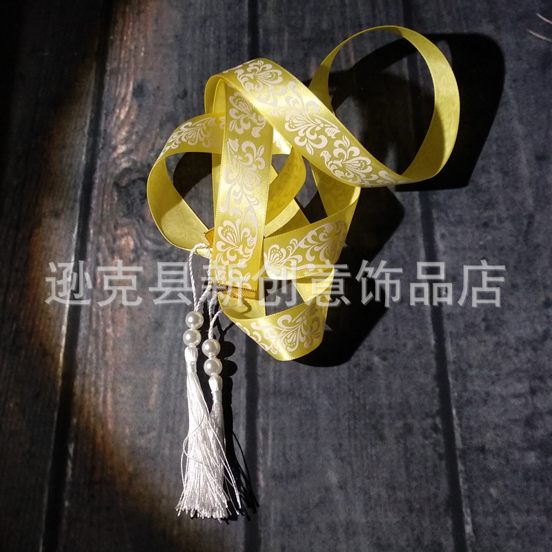 Estilo Antiguo Mujeres Hanfu Disfraz Cuerda para el Pelo Cinta Disfraz Cuerda Prendas para la cabeza - Imagen 16 de 27