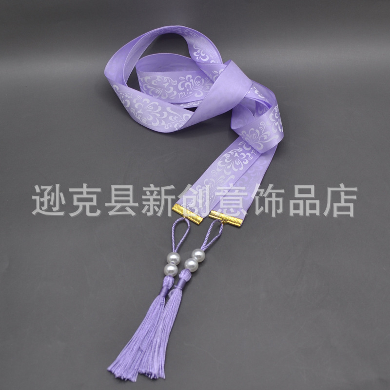 Estilo Antiguo Mujeres Hanfu Disfraz Cuerda para el Pelo Cinta Disfraz Cuerda Prendas para la cabeza - Imagen 19 de 27