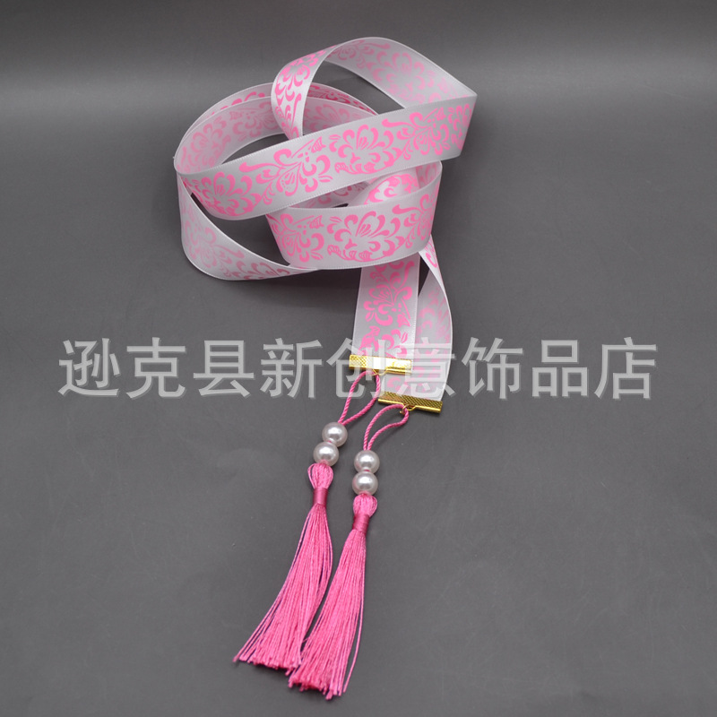 Estilo Antiguo Mujeres Hanfu Disfraz Cuerda para el Pelo Cinta Disfraz Cuerda Prendas para la cabeza - Imagen 21 de 27