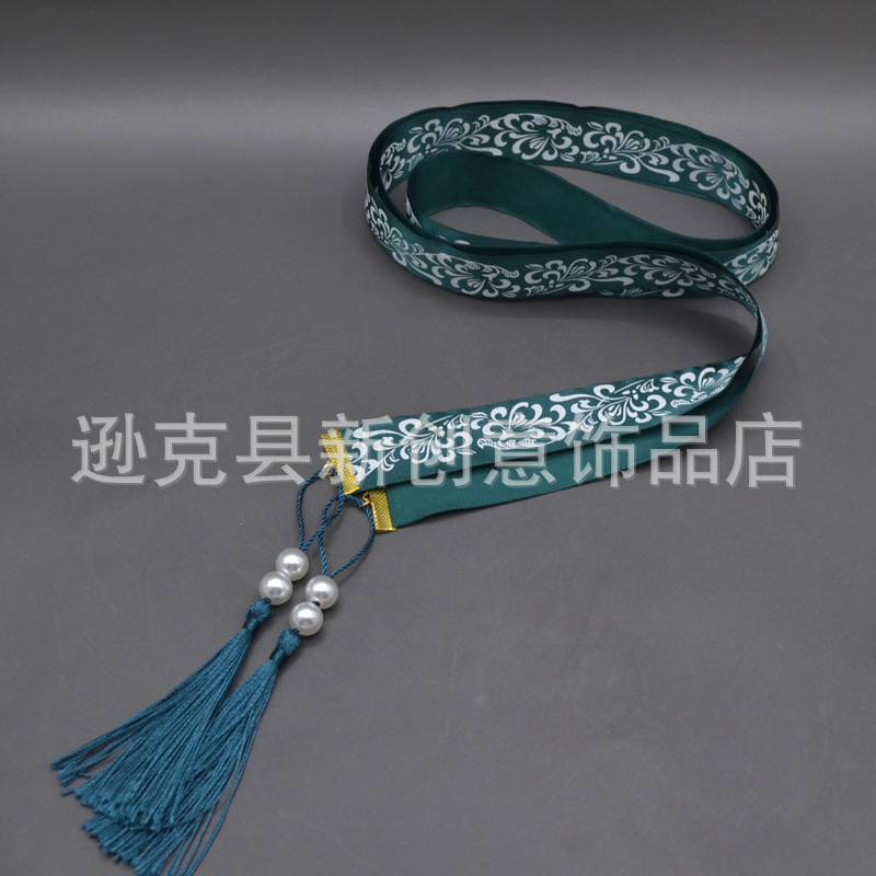 Estilo Antiguo Mujeres Hanfu Disfraz Cuerda para el Pelo Cinta Disfraz Cuerda Prendas para la cabeza - Imagen 22 de 27