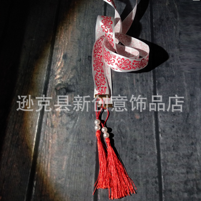 Estilo Antiguo Mujeres Hanfu Disfraz Cuerda para el Pelo Cinta Disfraz Cuerda Prendas para la cabeza - Imagen 25 de 27