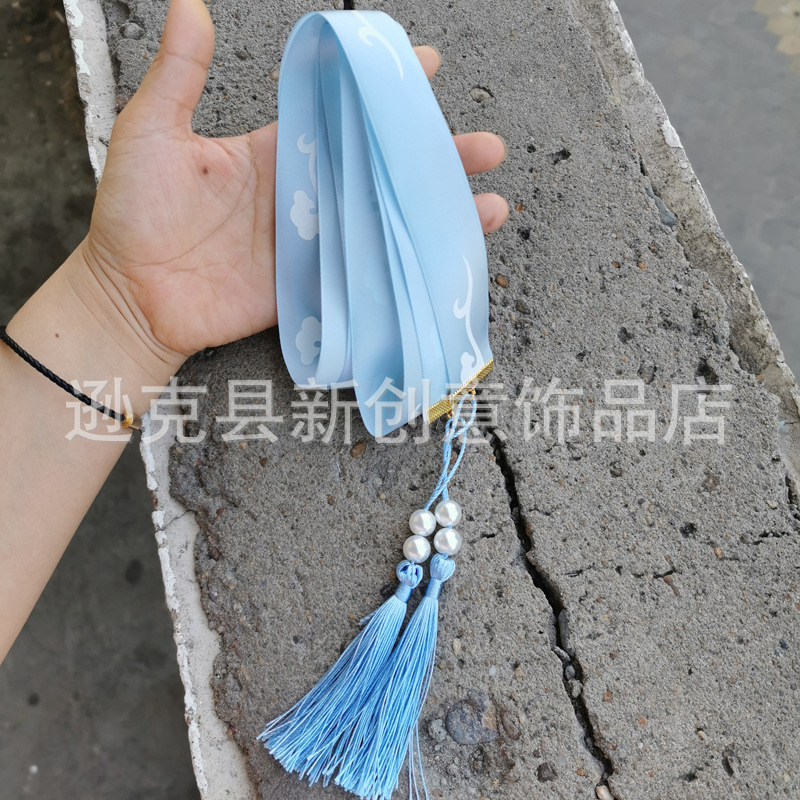 Estilo Antiguo Mujeres Hanfu Disfraz Cuerda para el Pelo Cinta Disfraz Cuerda Prendas para la cabeza - Imagen 27 de 27