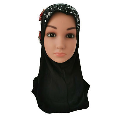 2-6Y Girls Kids Hijab Turban Amira Head Cover Wrap Shawls Islamic Headscarf Arab - Picture 23 of 302