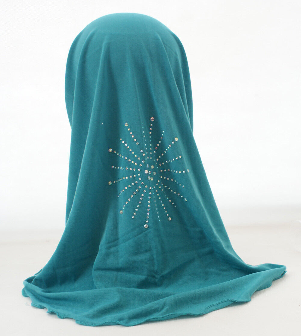 2-6Y Girls Kids Hijab Turban Amira Head Cover Wrap Shawls Islamic Headscarf Arab - Picture 54 of 302