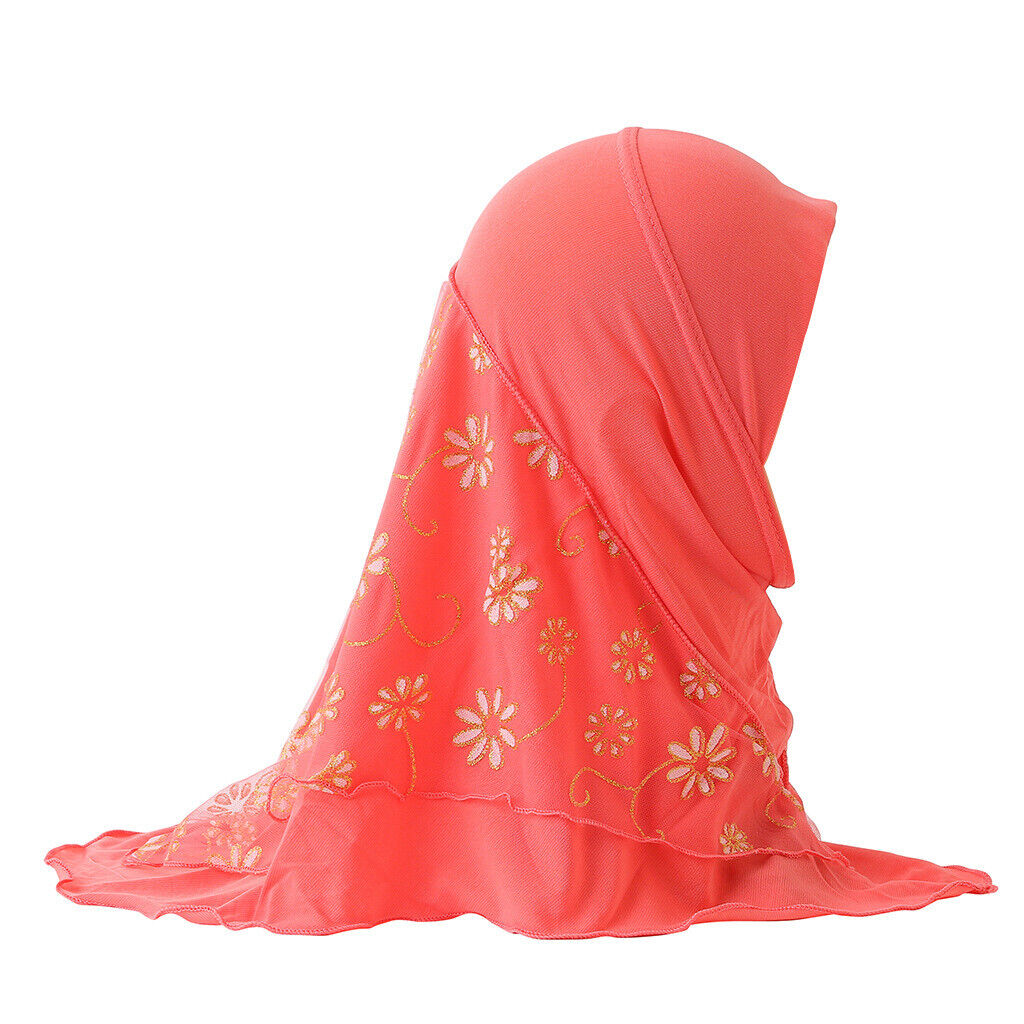 2-6Y Girls Kids Hijab Turban Amira Head Cover Wrap Shawls Islamic Headscarf Arab - Picture 111 of 302