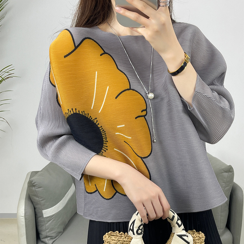 2024 Summer New Printed 3/4 Sleeve T-Shirt Women's Loose Fashion Tops Blouse - Picture 15 of 15