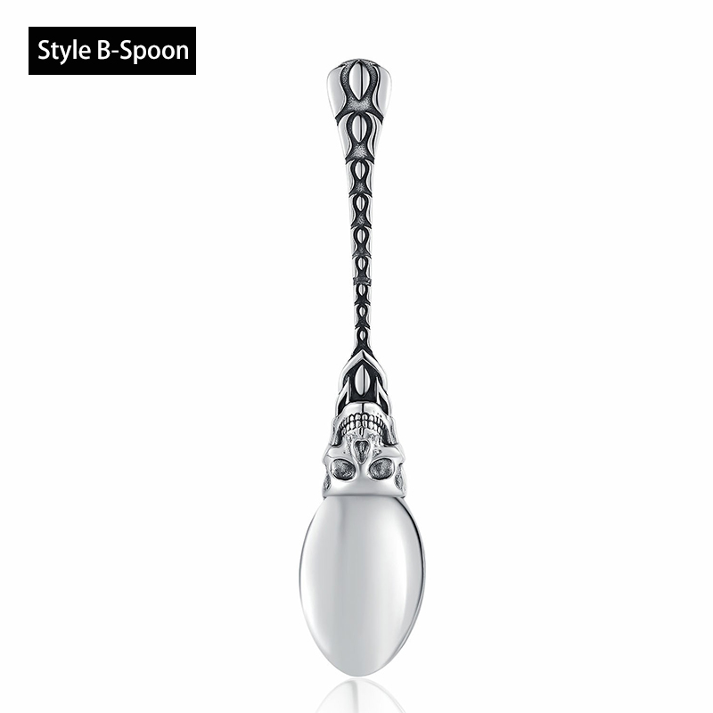 Stainless Steel Dinnerware Tableware Cutlery Skull Angel Fork Spoon Knife Set