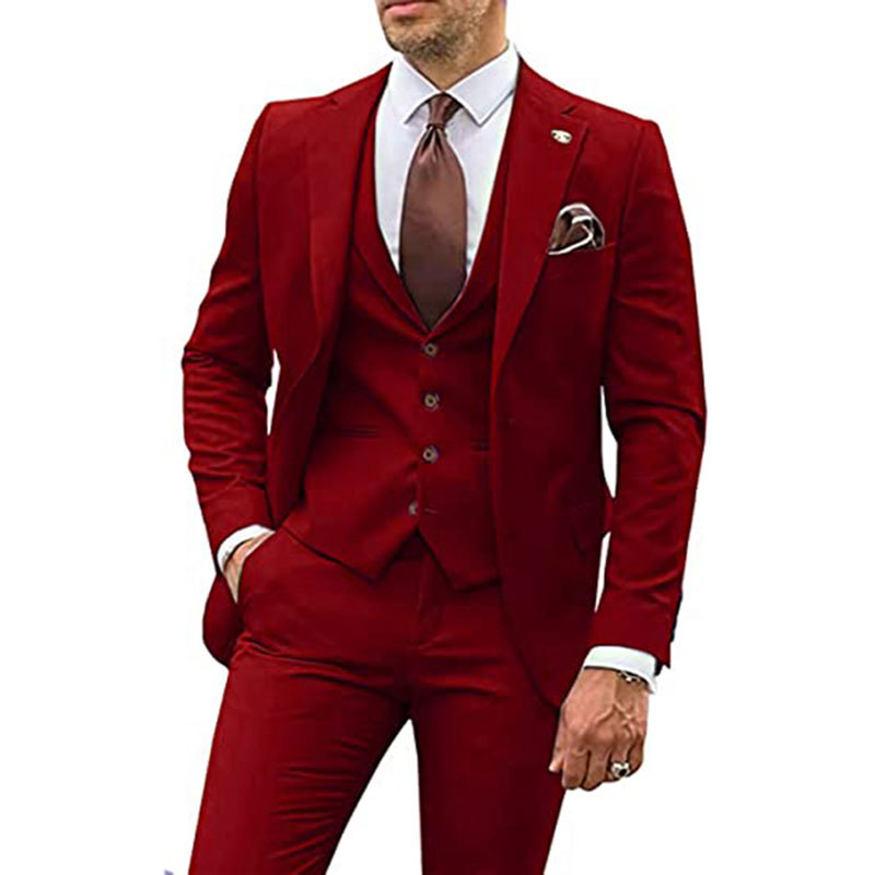 Mens 3 Piece Suit Groom Wedding Party Tuxedos Suits Blazer Vest Pant Formal Sets