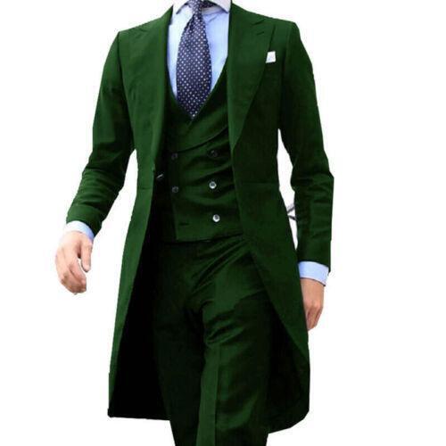 Men's Performance Coat Tuxedo Prom Blazer Custom 3 Pieces Jacket Vest Pants Suit