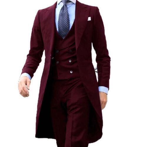 Men's Performance Coat Tuxedo Prom Blazer Custom 3 Pieces Jacket Vest Pants Suit