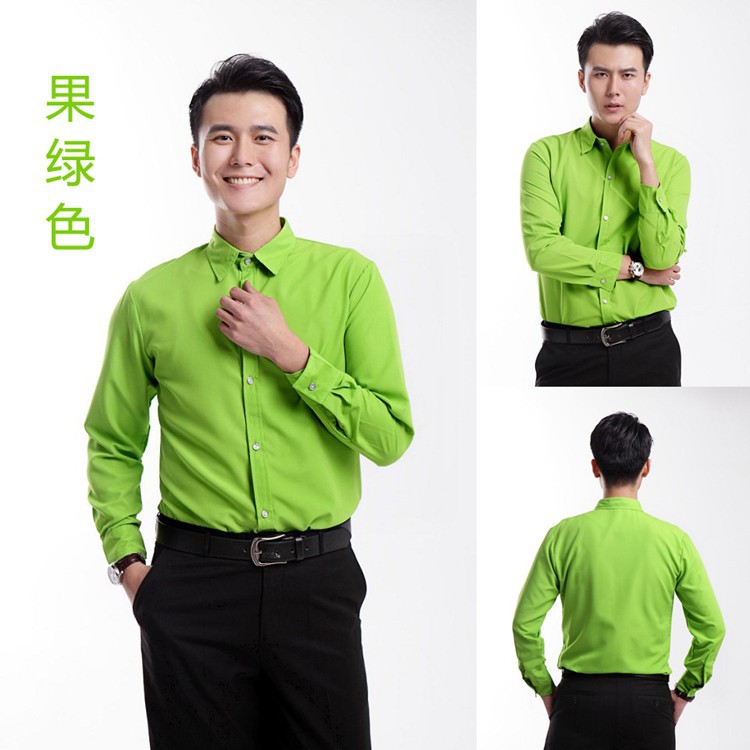 Camisas de colores para hombre disfraces de fotografía mangas largas camisas con botones - Imagen 24 de 31