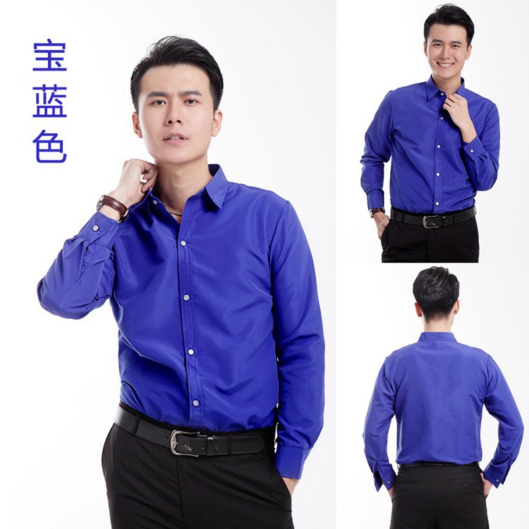 Camisas de colores para hombre disfraces de fotografía mangas largas camisas con botones - Imagen 28 de 31