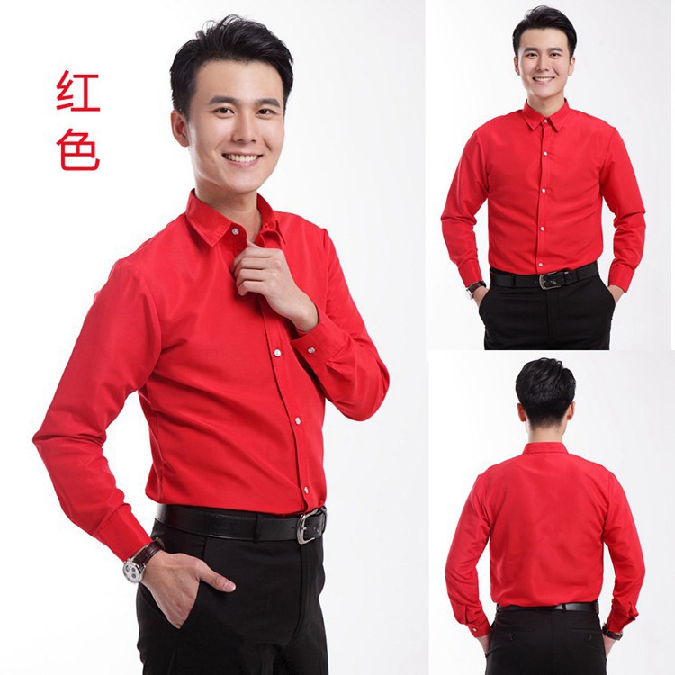 Camisas de colores para hombre disfraces de fotografía mangas largas camisas con botones - Imagen 20 de 31