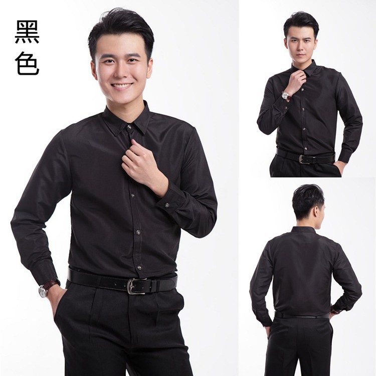 Camisas de colores para hombre disfraces de fotografía mangas largas camisas con botones - Imagen 19 de 31