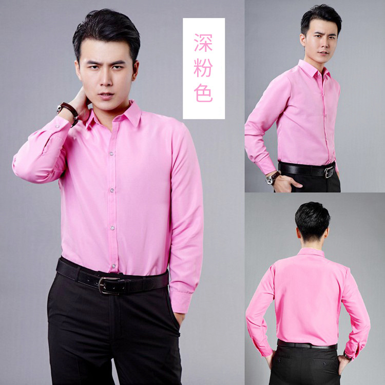 Camisas de colores para hombre disfraces de fotografía mangas largas camisas con botones - Imagen 30 de 31