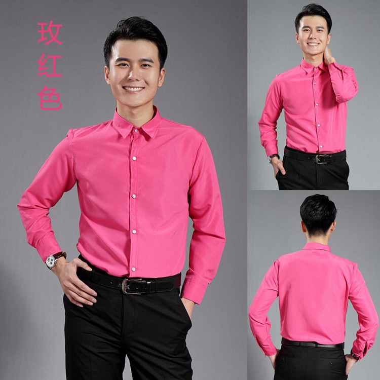 Camisas de colores para hombre disfraces de fotografía mangas largas camisas con botones - Imagen 31 de 31