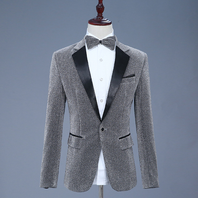 Men's Performance Suit Singer Stage Long Sleeved Suit Blazer Pants 2Pc Set - Picture 13 of 16