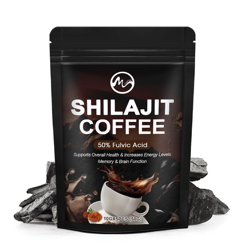 50G/100G/300G Pure Himalayan Organic Shilajit Coffee w/ Reishi, Ashwagandha