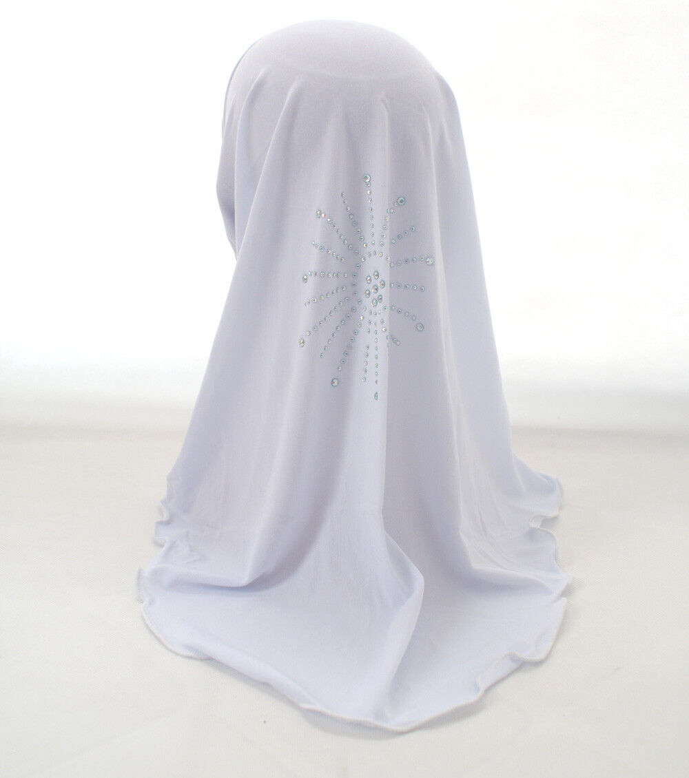 2-6Y Kids Girls Hijab Amira Turban Muslim Bonnet Shawls Headscarf Islamic Wrap - Picture 41 of 302