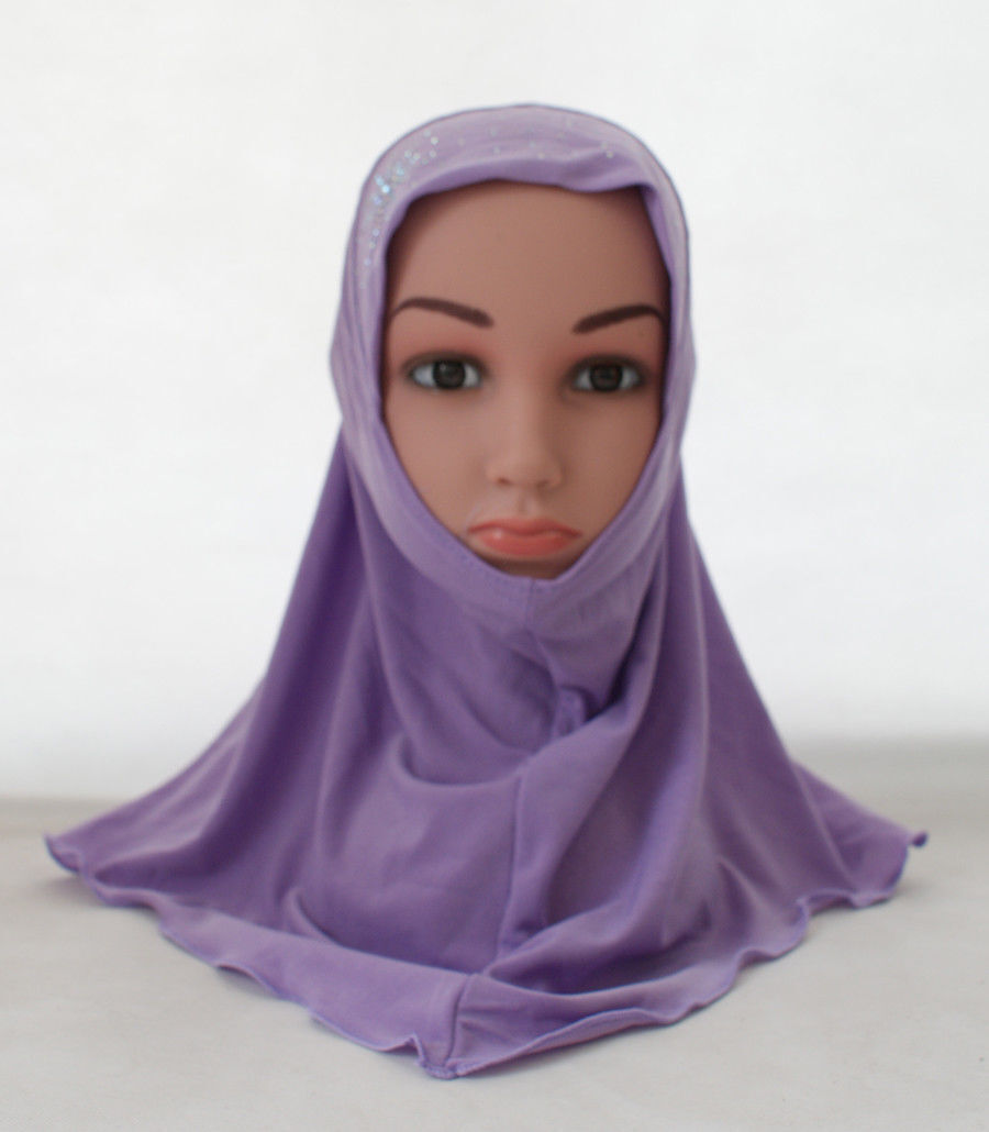 2-6Y Kids Girls Hijab Amira Turban Muslim Bonnet Shawls Headscarf Islamic Wrap - Picture 64 of 302