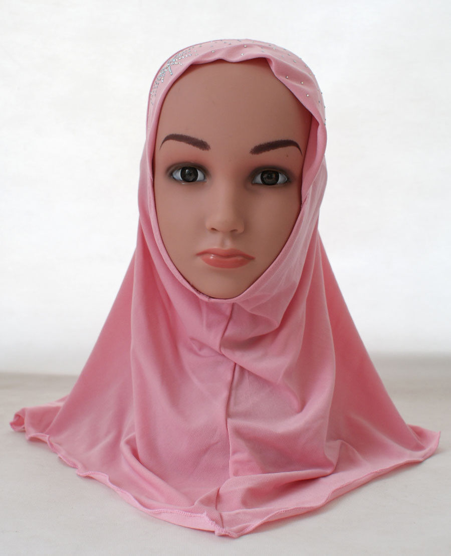 2-6Y Kids Girls Hijab Amira Turban Muslim Bonnet Shawls Headscarf Islamic Wrap - Picture 66 of 302