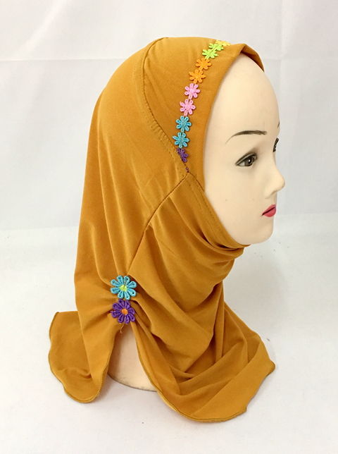 2-6Y Kids Girls Hijab Amira Turban Muslim Bonnet Shawls Headscarf Islamic Wrap - Picture 73 of 302