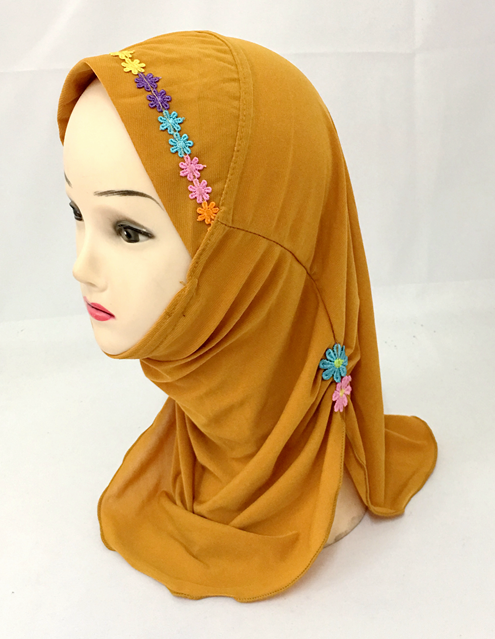 2-6Y Kids Girls Hijab Amira Turban Muslim Bonnet Shawls Headscarf Islamic Wrap - Picture 74 of 302