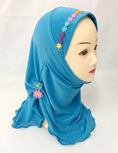 2-6Y Kids Girls Hijab Amira Turban Muslim Bonnet Shawls Headscarf Islamic Wrap - Picture 79 of 302