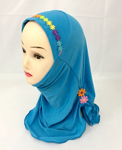 2-6Y Kids Girls Hijab Amira Turban Muslim Bonnet Shawls Headscarf Islamic Wrap - Picture 81 of 302