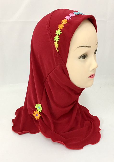 2-6Y Kids Girls Hijab Amira Turban Muslim Bonnet Shawls Headscarf Islamic Wrap - Picture 87 of 302