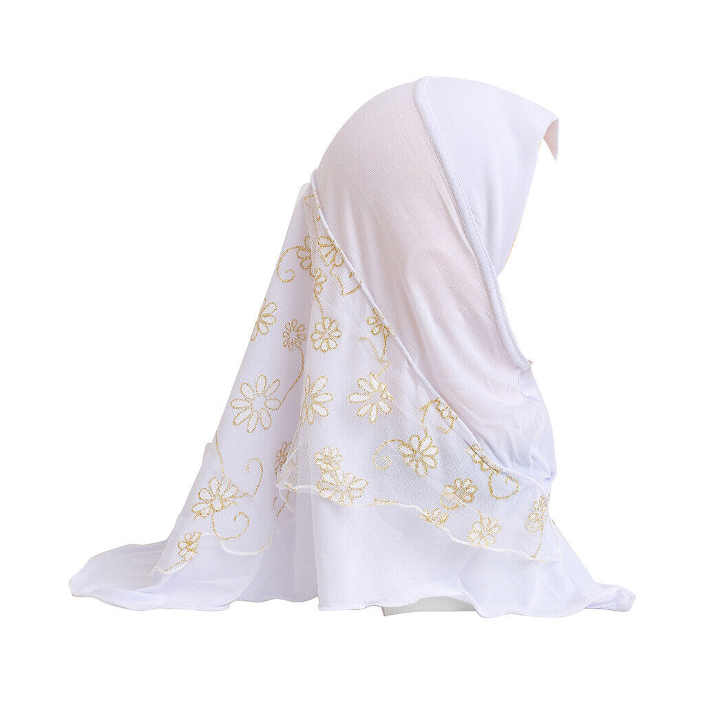 2-6Y Kids Girls Hijab Amira Turban Muslim Bonnet Shawls Headscarf Islamic Wrap - Picture 110 of 302