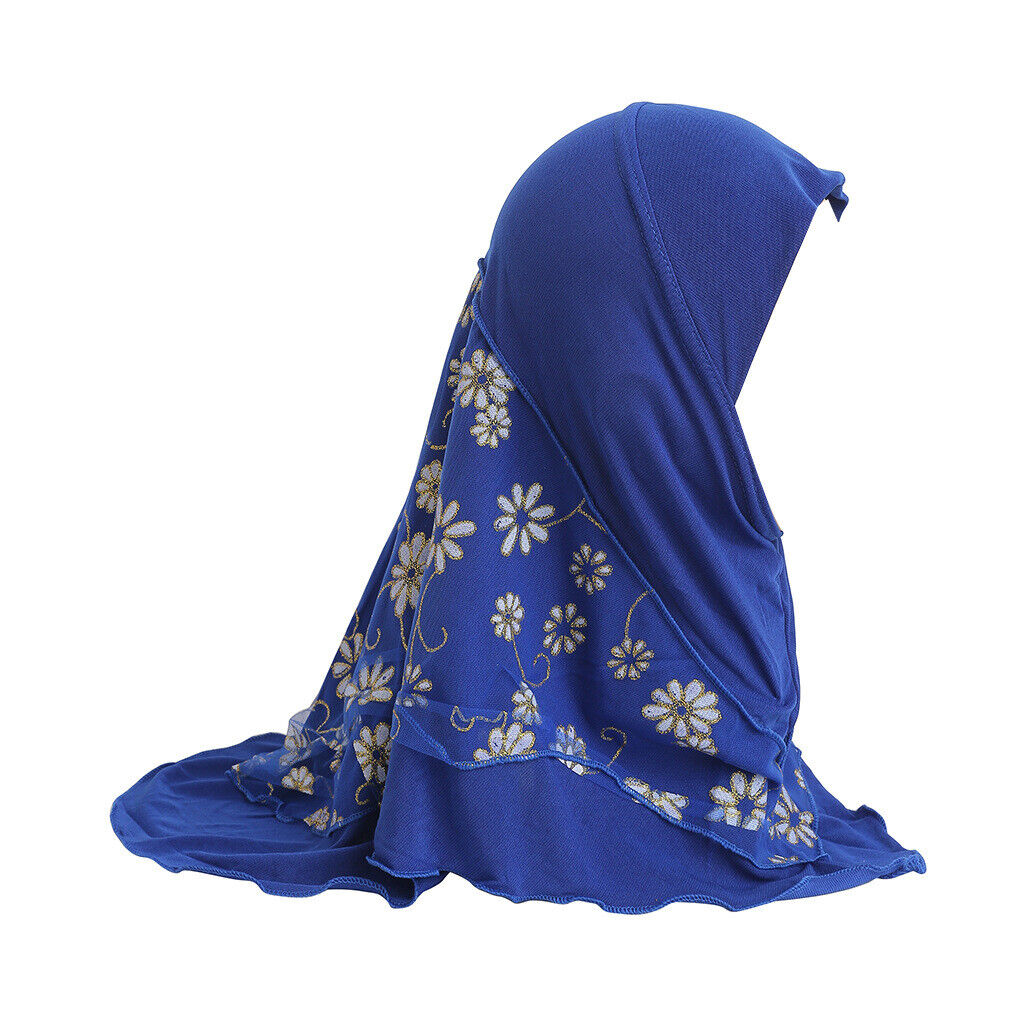 2-6Y Kids Girls Hijab Amira Turban Muslim Bonnet Shawls Headscarf Islamic Wrap - Picture 113 of 302