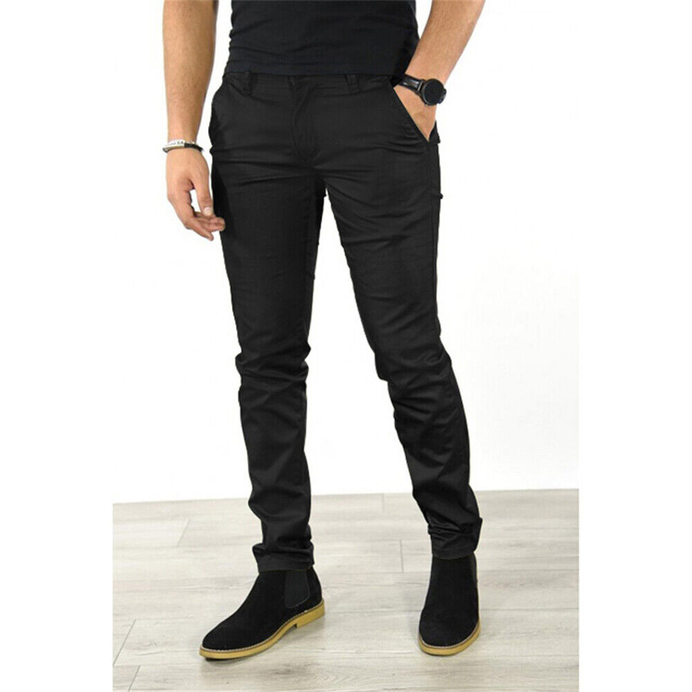 Mens Business Sweatpants Casual Slim Pants Workout Joggers Hip Hop Trousers