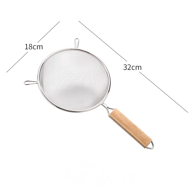 7-20cm Stainlesss Steel Wire Mesh Sieve With Wooden Handle Kitchen Strainer - Picture 11 of 18