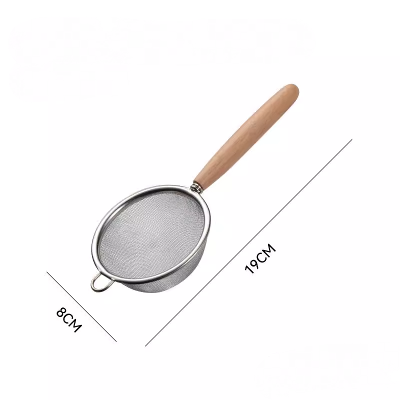 7-20cm Stainlesss Steel Wire Mesh Sieve With Wooden Handle Kitchen Strainer - Picture 14 of 18