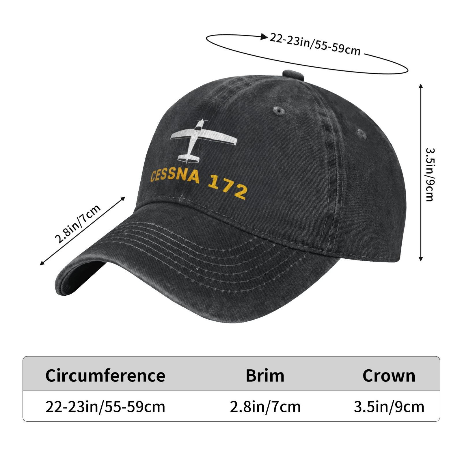 Cessna 172 Veterans Men Baseball Cap Adjustable Sport Dad Hat