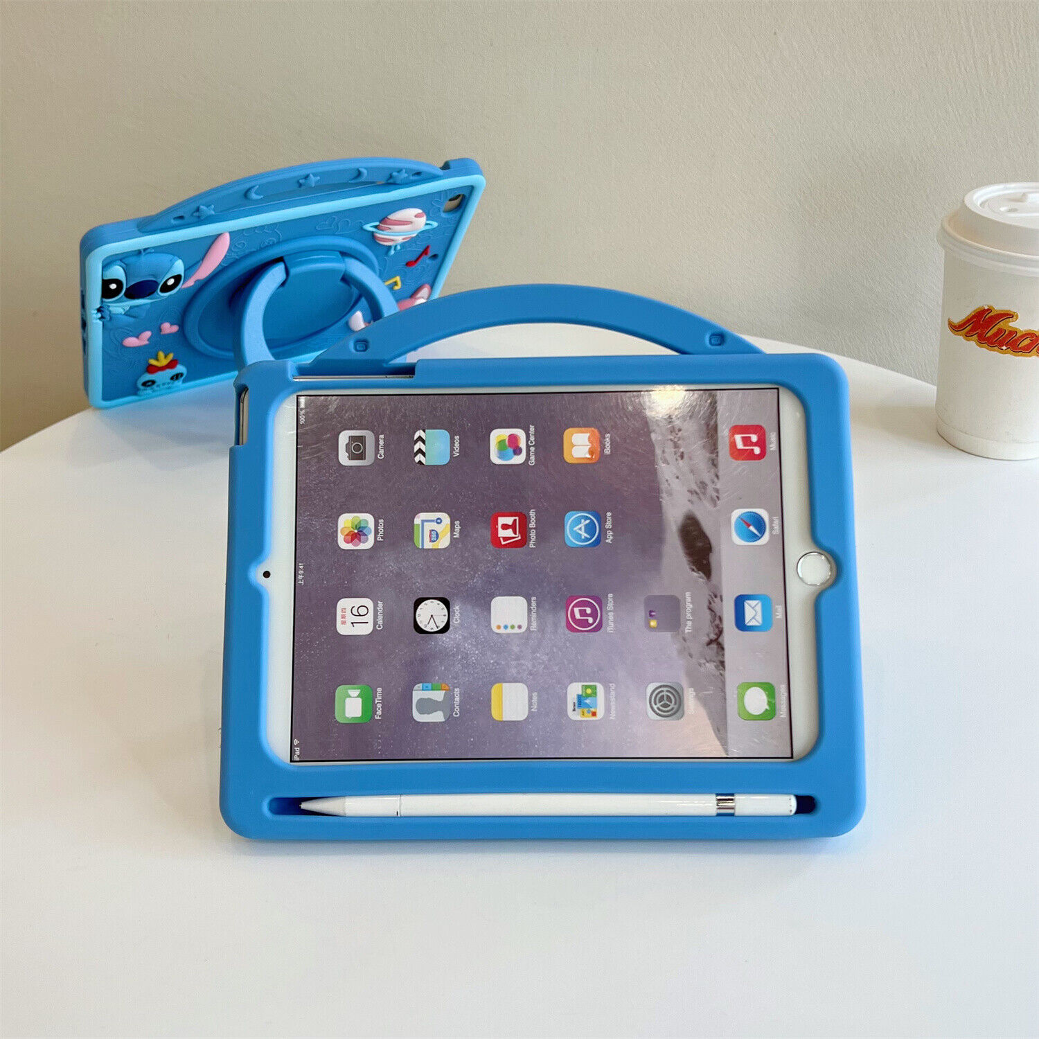 Cartoon Stitch Shockproof Case For iPad 9/8/7th 10.2 6th 5th 10th Gen with Strap - Picture 29 of 71