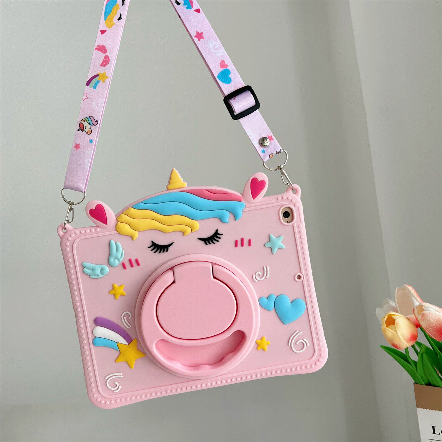 Cartoon Stitch Shockproof Case For iPad 9/8/7th 10.2 6th 5th 10th Gen with Strap - Picture 48 of 71
