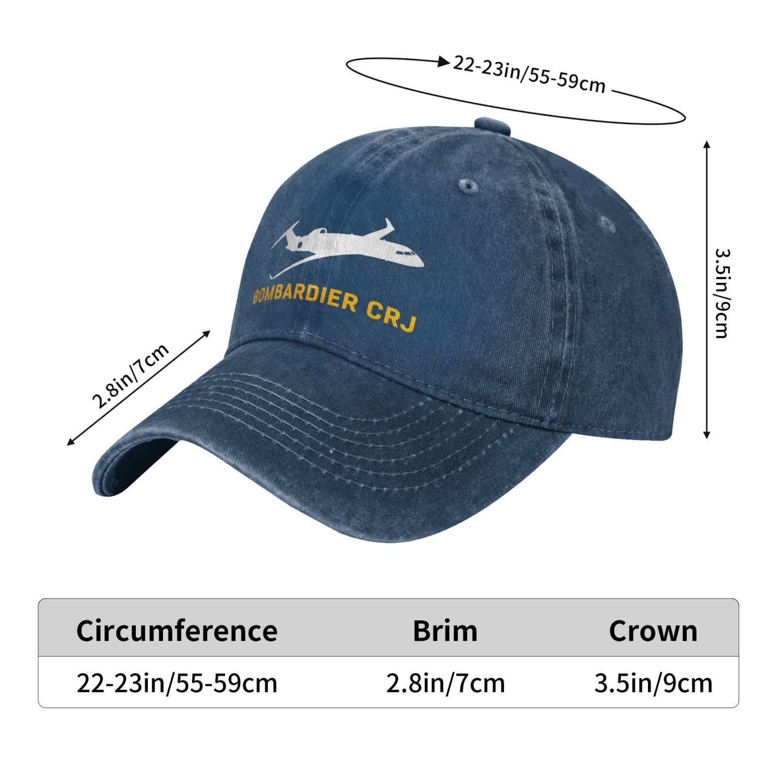 Bombardier CRJ Veterans Men Baseball Cap Adjustable Sport Dad Hat