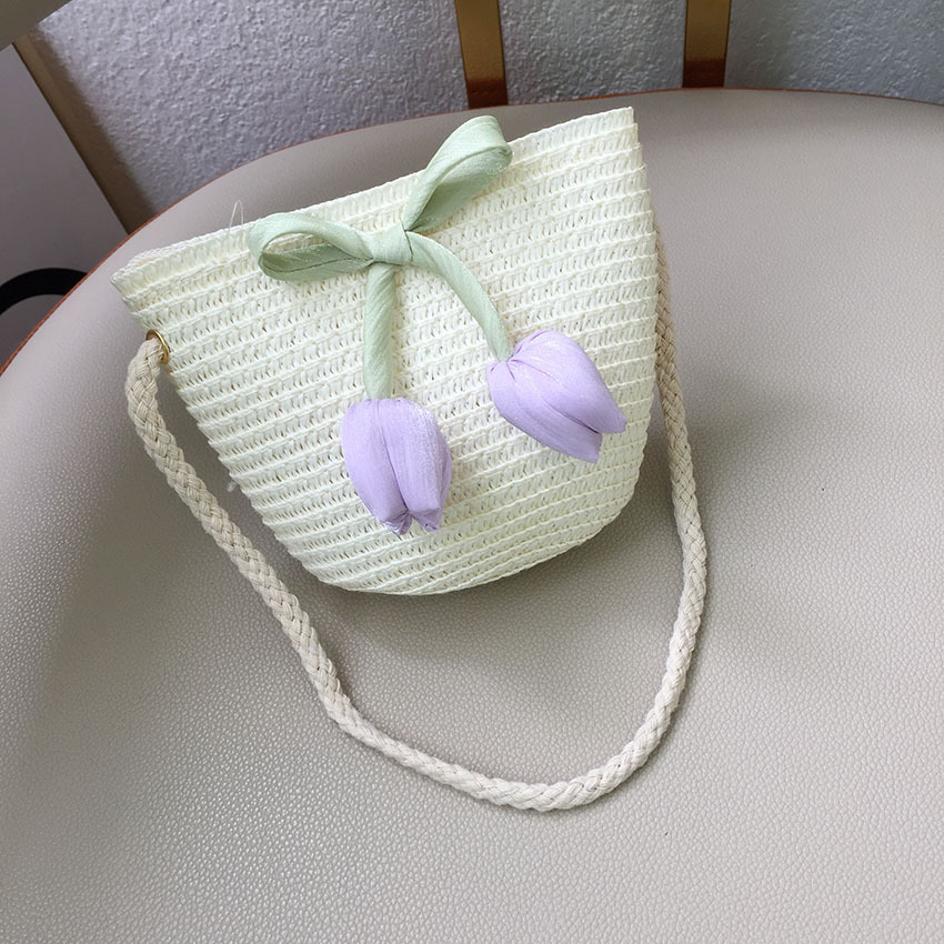 Summer Little Girl Sun Hat Princess Beach Sun Hat Big Brim Tulip Hat Bag Set - Picture 32 of 34