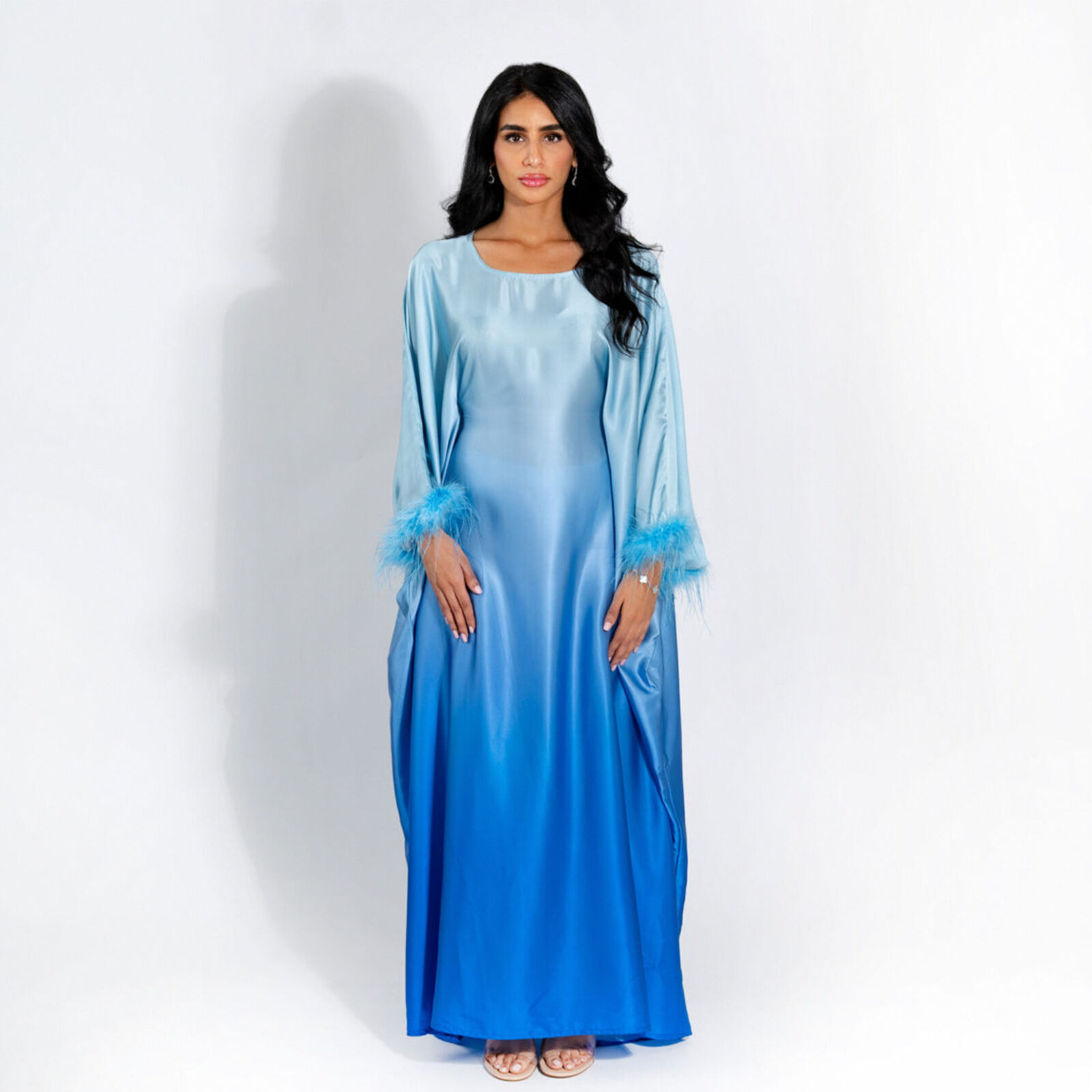 Batwing Sleeve Kaftan Women Evening Long Dress Abaya Muslim Robe Dubai Gown Prom - Picture 25 of 60