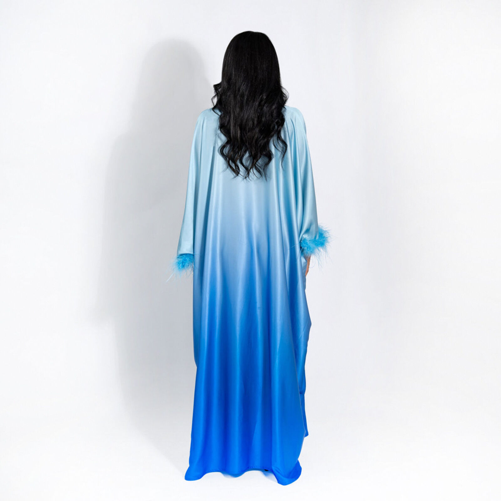 Batwing Sleeve Kaftan Women Evening Long Dress Abaya Muslim Robe Dubai Gown Prom - Picture 28 of 60