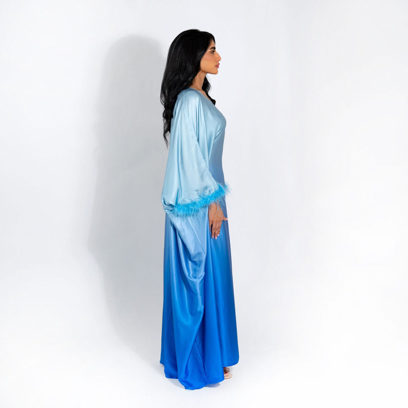 Batwing Sleeve Kaftan Women Evening Long Dress Abaya Muslim Robe Dubai Gown Prom - Picture 31 of 60