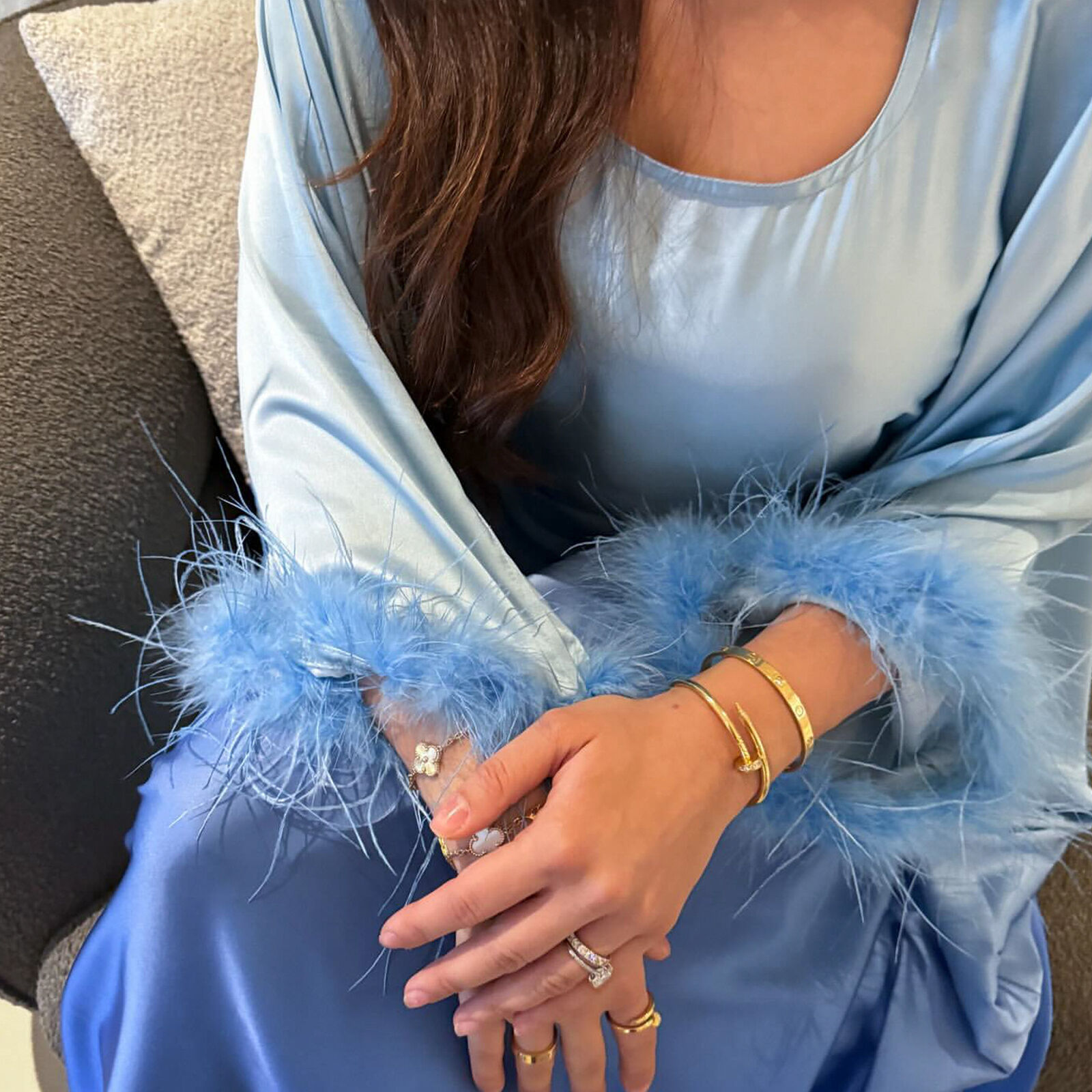 Batwing Sleeve Kaftan Women Evening Long Dress Abaya Muslim Robe Dubai Gown Prom - Picture 33 of 60