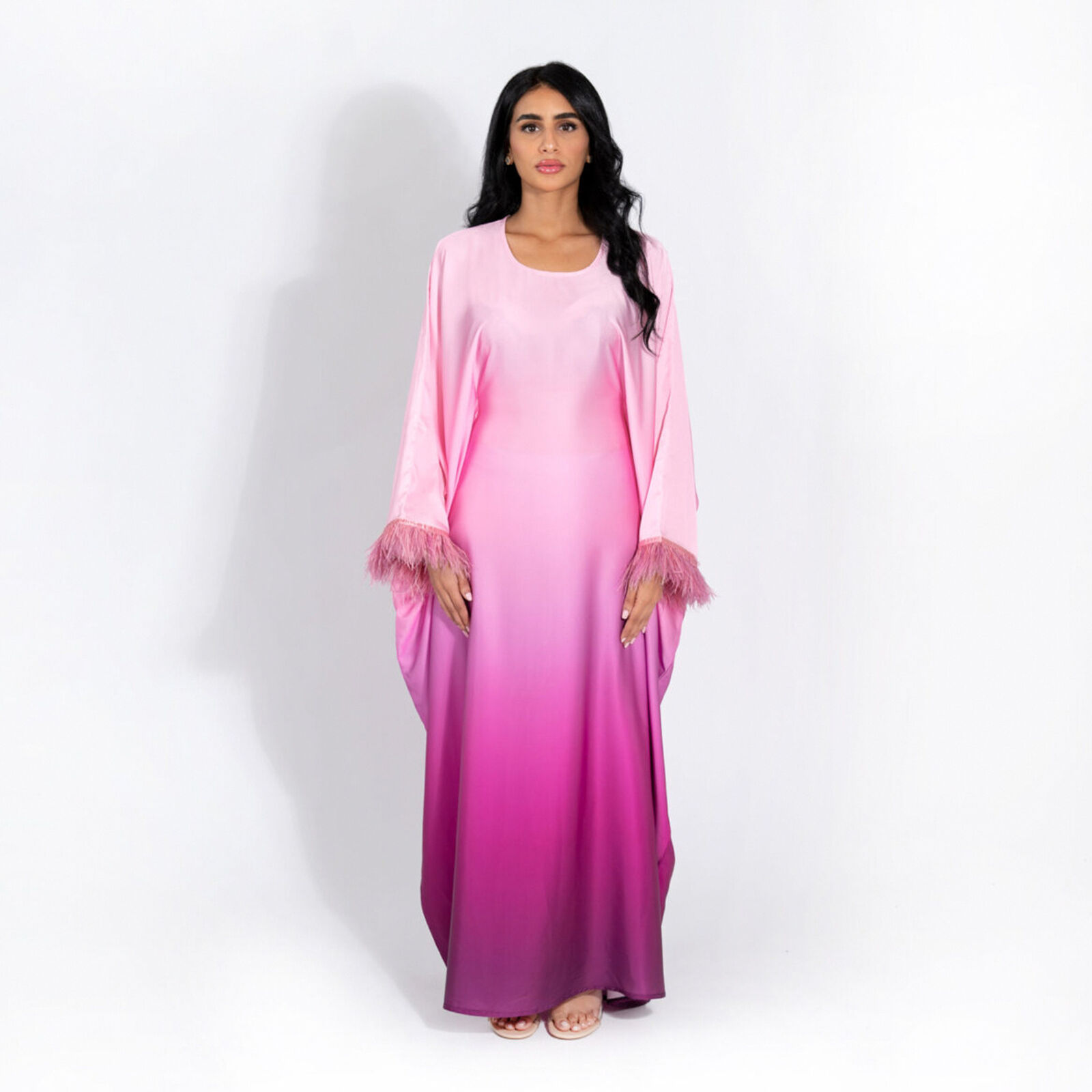 Batwing Sleeve Kaftan Women Evening Long Dress Abaya Muslim Robe Dubai Gown Prom - Picture 39 of 60